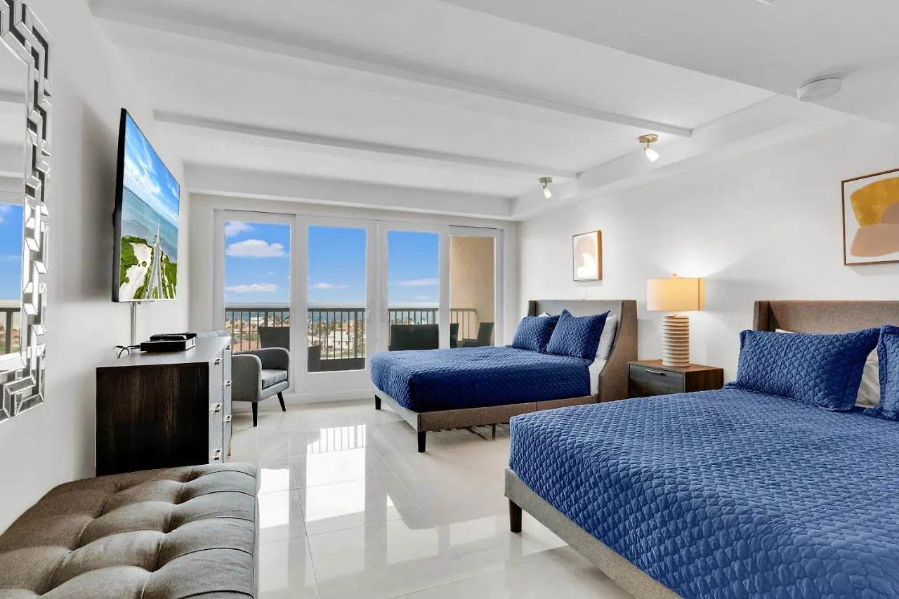 Panoramic Island View! New 1 Bedroom Spacious In Beachfront South Padre Island